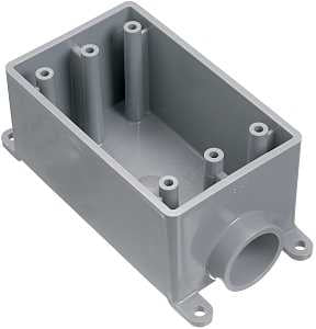 Carlon E980EFN-CTN Switch Box, 1-Gang, 1-Outlet, Gray