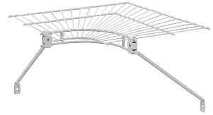 ClosetMaid 21067 Shelf and Rod Corner Kit, 21-1/2 in L, 21-1/2 in W, Steel, White, Pack of 4