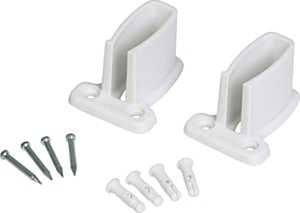 ClosetMaid 6620 Wall Bracket, Resin, White, Includes: (2) Wall Brackets, (4) Pins, (4) Anchors