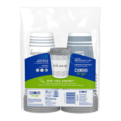 Dixie To Go Multicolored Paper COFFEE HAZE Cups 14 pk, Pack of 8