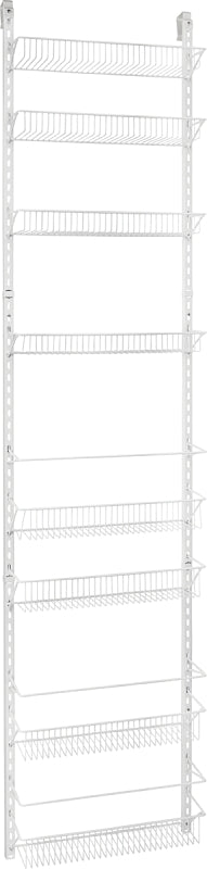ClosetMaid 123300 Series Wall and Door Rack, 5.2 in L x 18 in W x 77 in H Dimensions, Metal, White