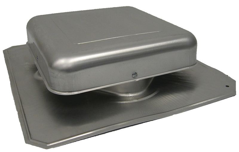 Master Flow R50A Roof Louver with Square Throat, 16-1/2 in L, 15 in W, Aluminum, Mill, Roof Installation, Pack of 10