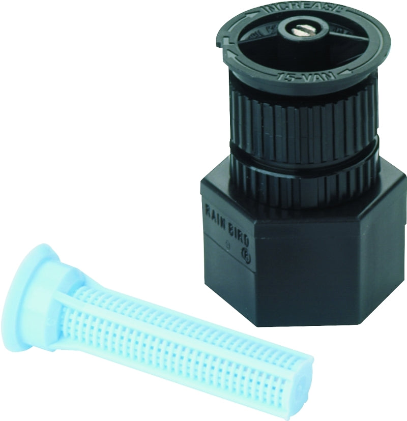 Rain Bird A17F Shrubbery Spray Nozzle, 0.65 to 0.92 gpm, 1/2 in Connection, FNPT, Plastic, Black, 15 ft