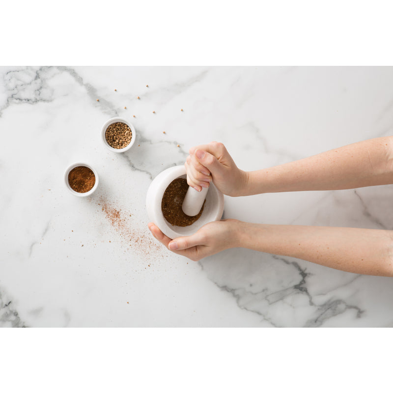 Chef'n White/Gray Silicone Mortar and Pestle
