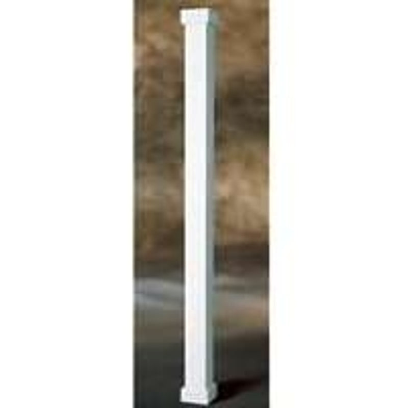 AFCO 800EC0708 Column, Square, Aluminum, White