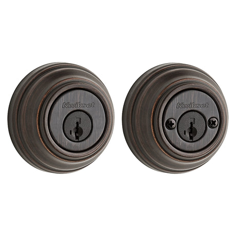 Kwikset 98511PSMTCP Deadbolt, 1 Grade, Keyed Alike Key, Steel, Venetian Bronze, 2-3/8 x 2-3/4 in Backset, KW1, K4 Keyway