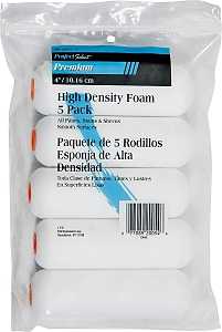 Linzer MR200-5-4 Roller Cover, White, 1/4 in Thick Nap, 4 in L, Foam Cover