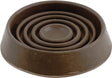 Shepherd Hardware 9075 Caster Cup, Round, 1-1/2 in Dimensions, Rubber, Brown, 4/PK, Pack of 6