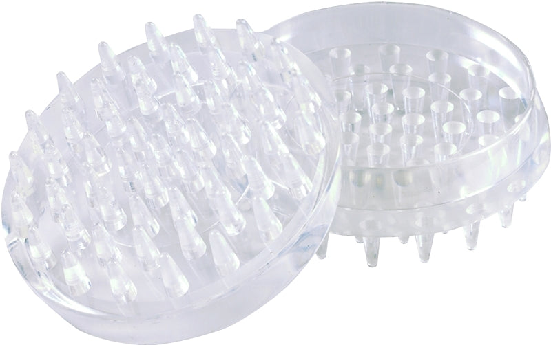 Shepherd Hardware 9082 Caster Cup, Round, 1-7/8 in Dimensions, Plastic, Clear, 4/PK, Pack of 6