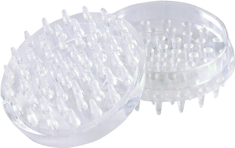 Shepherd Hardware 9082 Caster Cup, Round, 1-7/8 in Dimensions, Plastic, Clear, 4/PK, Pack of 6