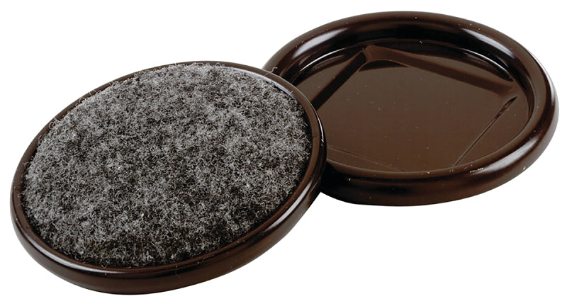 Shepherd Hardware 9092 Caster Cup, Round, 2-1/2 in Dimensions, Brown, 4/PK, Pack of 6