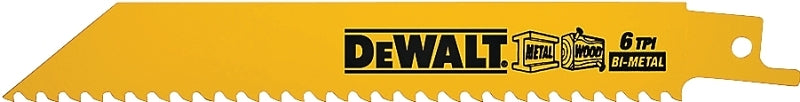 DEWALT DW4850 Reciprocating Saw Blade, Applicable Materials: Nail-Embedded Wood, Non-Ferrous Metal, Plastic