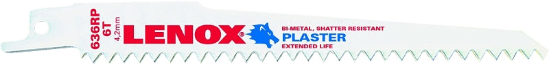 Lenox 20570636RP Series Reciprocating Saw Blade, Applicable Materials: Nail-Embedded Wood, Plasterboard, 3/4 in W