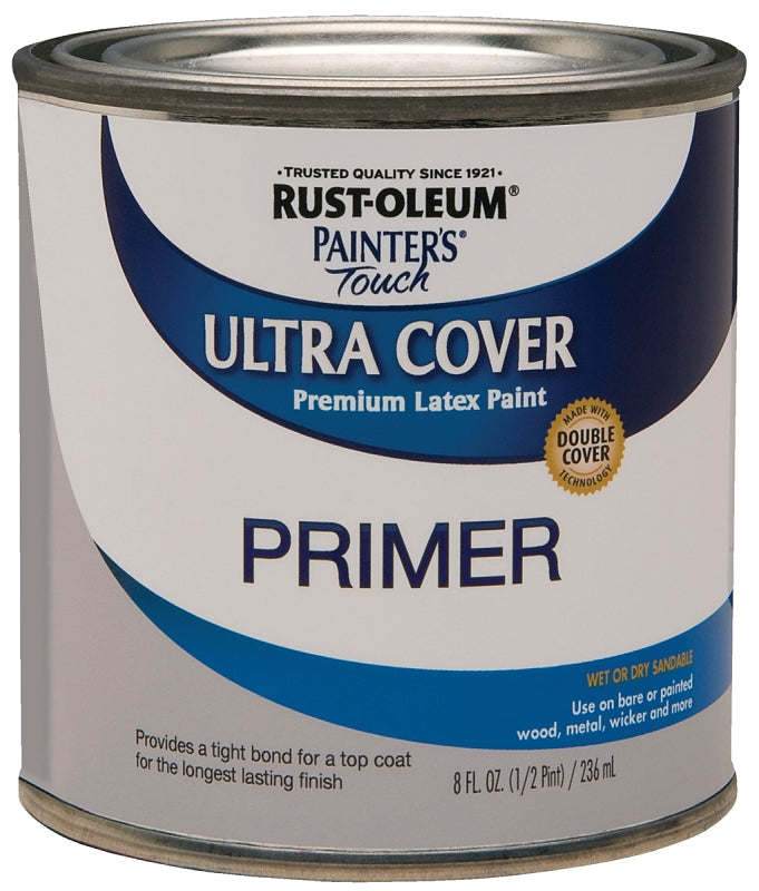 Rust-Oleum 1980730 Exterior Multi-Purpose Primer, Flat, Gray, 0.5 pt Can