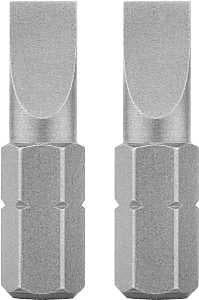 DEWALT DW2006 Screwdriver Bit, #6 Drive, Slotted Drive, 1/4 in Shank, Hex Shank, 1 in L, Steel