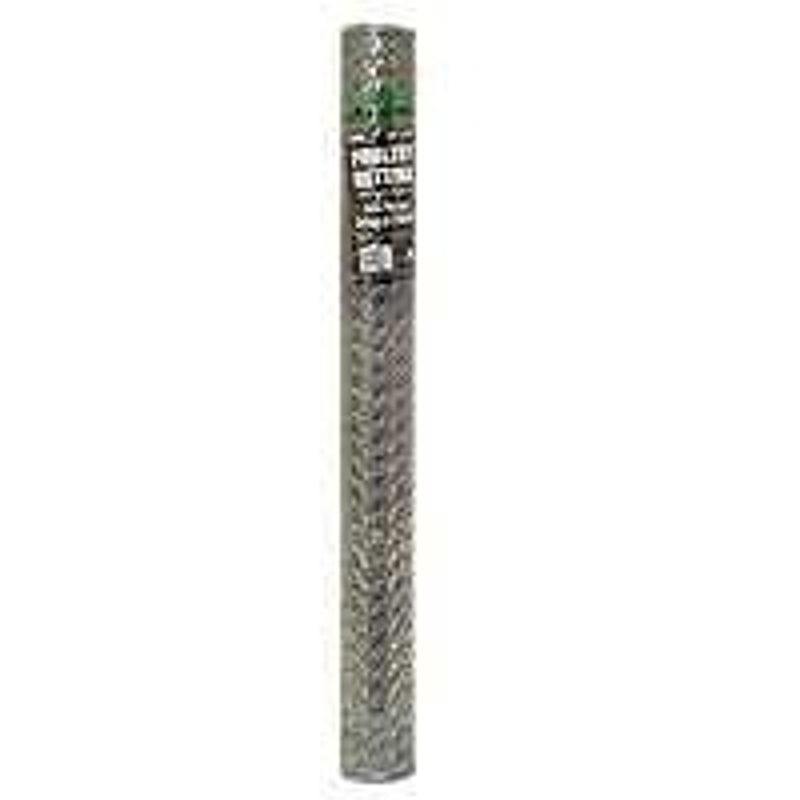 Jackson Wire 12 02 20 16 Poultry Hex Netting, 25 ft L, 48 in W, 20, Hexagonal Mesh, 2 in Mesh, Galvanized