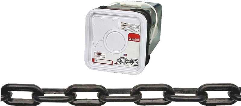 Campbell 099-0856 Decorator Chain, Black, 0.4 in W Inside Link, #8, 138 ft L, Plastic