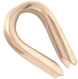 Baron 264EG-5/16 Wire Rope Thimble, 5/16 in Dia Cable, Steel, Electro-Galvanized, Pack of 10