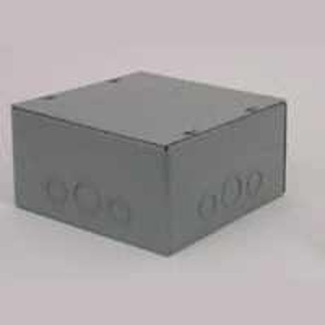 Raco SC080804RC Pull Box Enclosure, 1-Gang, Steel, Surface, Enamel-Coated