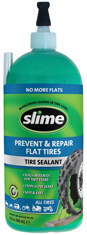 Slime 10009 Tire Sealant, 946 mL Bottle, Liquid, Characteristic