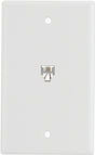 Eaton Wiring Devices 3532-4W Telephone Jack with Wallplate, Thermoplastic Housing Material, White