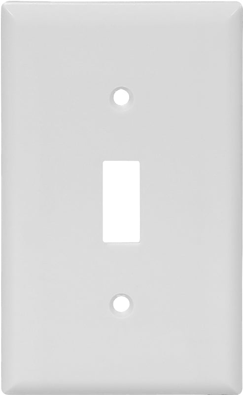 Eaton Wiring Devices 5134W Wallplate, Standard-Size, 4-1/2 in L, 2-3/4 in W, 1-Gang, Nylon, White, High-Gloss, Pack of 10