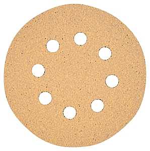 DEWALT DW4303 Sanding Disc, 5 in Dia, Coated, 120 Grit, Fine, Aluminum Oxide Abrasive, Paper Backing, 8-Hole