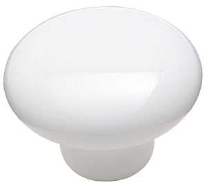 Amerock Allison Value Series 217WHT Cabinet Knob, 11/16 in Projection, Traditional, 1-1/2 in, Ceramic
