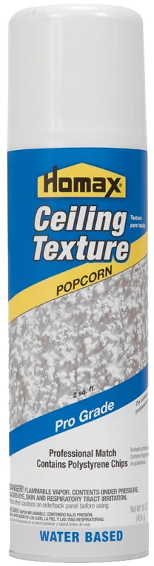 Homax 4070-06 Popcorn Ceiling Texture, Liquid, Solvent, White, 16 oz Can