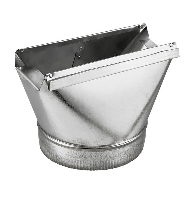 Lambro 122 Range Hood Transition, Round, 3-1/4 in W to 6 in Dia x 10 in L Dimensions, Aluminum