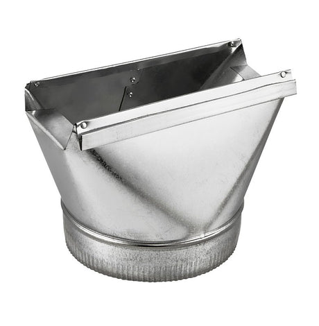 Lambro 122 Range Hood Transition, Round, 3-1/4 in W to 6 in Dia x 10 in L Dimensions, Aluminum