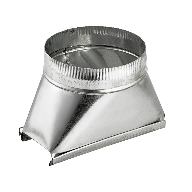 Lambro 138 Range Hood Transition, Round, 3-1/4 in W to 7 in Dia x 10 in L Dimensions, Aluminum