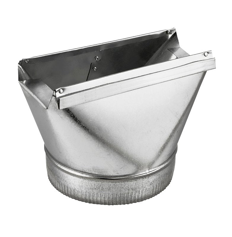 Lambro 138 Range Hood Transition, Round, 3-1/4 in W to 7 in Dia x 10 in L Dimensions, Aluminum
