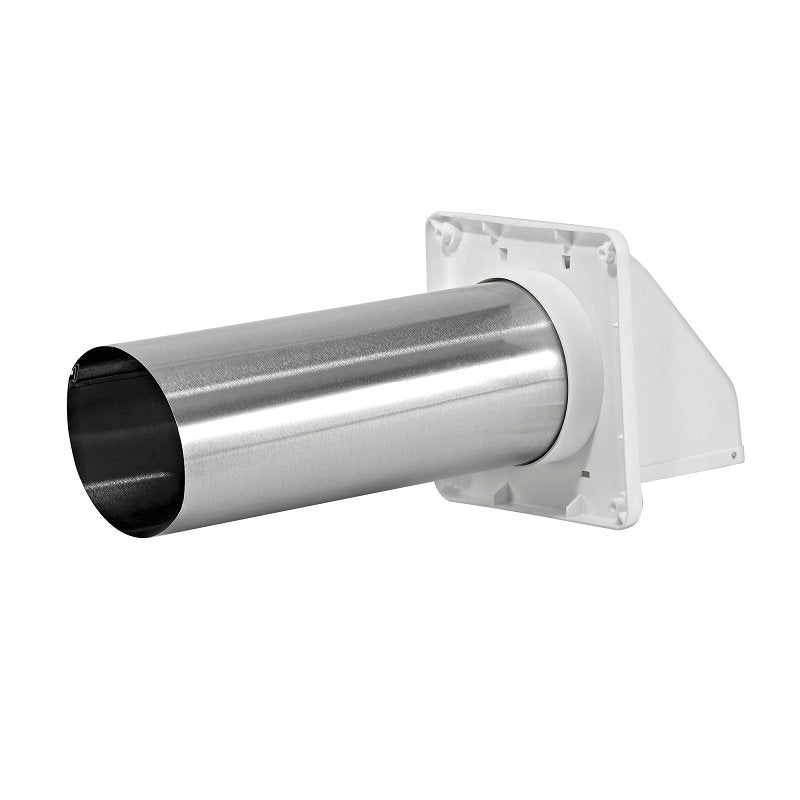 Lambro 222WS Hood Vent, 5-1/2 in W Hood, 5.69 in H Hood, 3 in Duct, Plastic Hood, White Hood