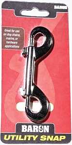 Baron C-162 Bolt Snap, 60 lb Working Load, Steel, Zinc