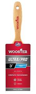 Wooster 4176-3 Paint Brush, 3 in W, 3-3/16 in L Bristle, Nylon/Polyester Bristle, Varnish Handle