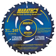 Irwin Marathon 24130 Circular Saw Blade, Carbide Cutting Edge, 7-1/4 in Dia, 5/8 in Arbor, 24-Teeth, Pack of 10