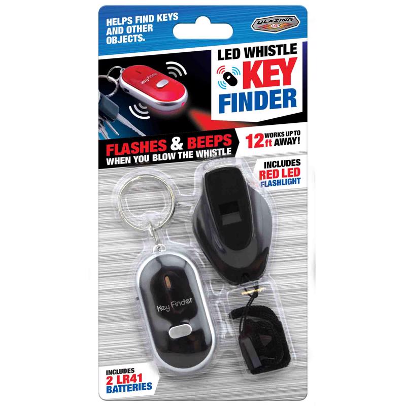 Blazing LEDz Plastic Assorted LED Whistle Key Finder, Pack of 24