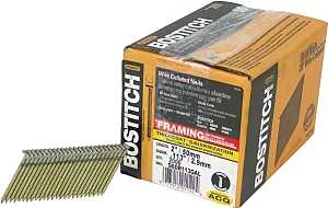 Bostitch S6DR113GAL-FH Framing Nail, 2 in L, 12 Gauge, Steel, Thick Coat, Full Round Head, Ring Shank
