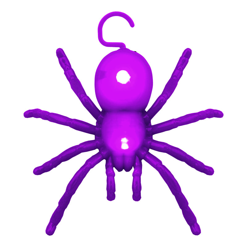 Magic Seasons White 4.75 in. Prelit Light Up Spider, Pack of 24