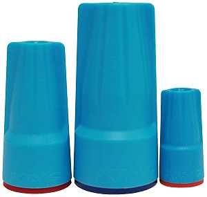 King Innovation Dryconn Series 62310 Wire Connector, Aqua Blue, 14 to 6 AWG Wire, Copper Contact, 3/Pk