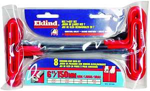 Eklind 53168 Hex T-Key Set, Includes: 3/32 to 1/4 in Hex T-Keys, 8-Piece