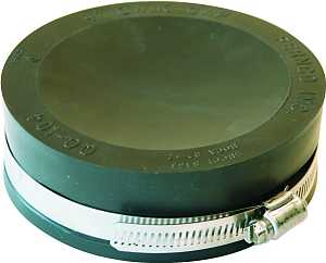 Fernco QC-104 Pipe Cap, 4 in Connection, PVC