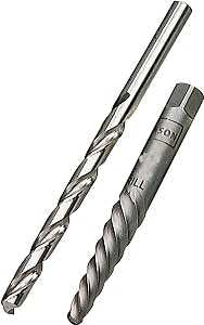 Irwin 53703 Series Extractor and Drill Bit Set, Specifications: #3 Shank, 1/4 In Drill Bit, Standard Shank, HSS