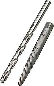 Irwin 53705 Series Extractor and Drill Bit Set, Specifications: #5 Shank, 1/4 In Drill Bit, Standard Shank, HSS