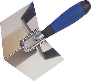Vulcan 16460-ESH3L Drywall Corner Trowel, 3.5 in W Blade, 4.25 in L Blade, Ergonomic Soft Handle, PP/TPR Handle