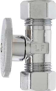 Plumb Pak PP2042PCLF Shut-Off Valve, 5/8 x 7/16 in Connection, Compression, Chrome