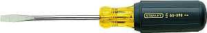 STANLEY 66-090 Screwdriver, 1/4 in Drive, Slotted Drive, 8-1/2 in OAL, 4 in L Shank, Vinyl Grip Handle