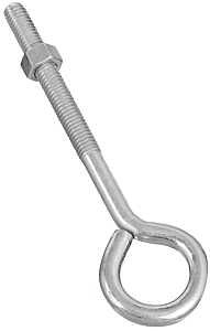 National Hardware N221-283 Eye Bolt, 6 in OAL, 3/8-16 Thread, 3 in L Thread, 1 in ID Dia Eye, 4.35 in L Shank, Steel, Pack of 10