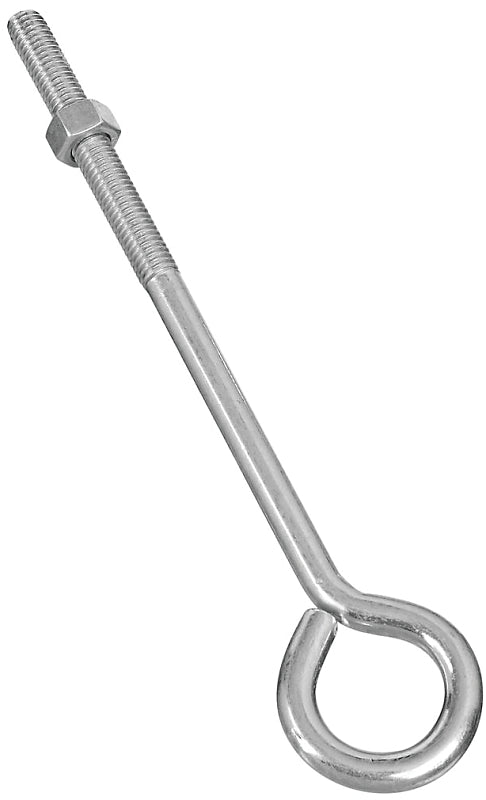 National Hardware N221-291 Eye Bolt, 8 in OAL, 3/8-16 Thread, 3 in L Thread, 1 in ID Dia Eye, 6.35 in L Shank, Steel, Pack of 10